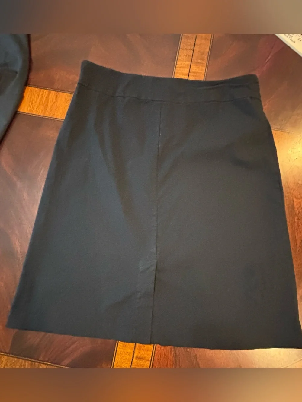 JM Collection Black Rivet-Waist Career A-Line Skirt - Size Large
